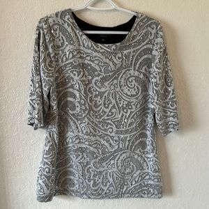 Connected apparel sequins shirt size large